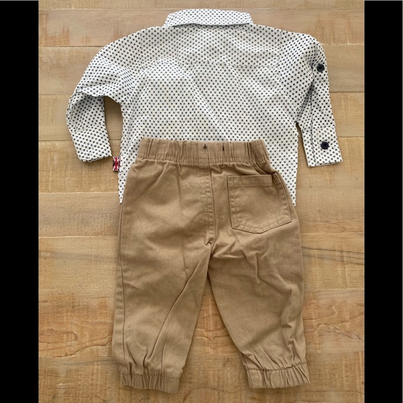 3 piece set English Laundry Baby boys collared khaki pants toddler clothes - Picture 5 of 11